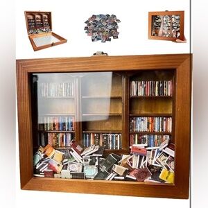Wooden Miniature Bookcase Puzzle Box